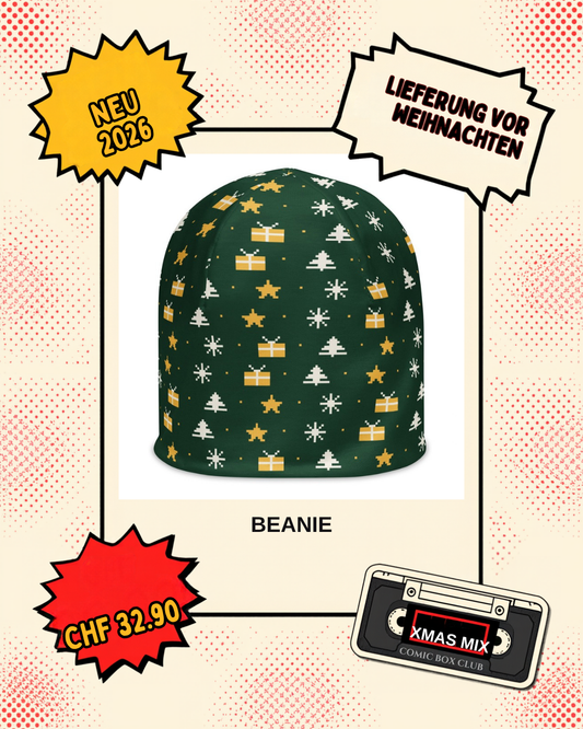 Comic-Produktbild: Beanie Pixel-Weihnacht, CHF 32.90