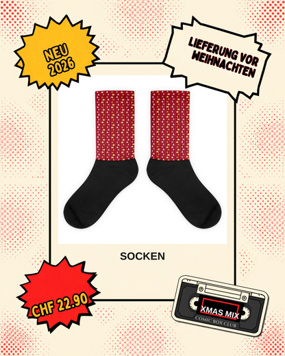 Comic-Produktbild: Socken Pixel-Weihnacht, CHF 22.90