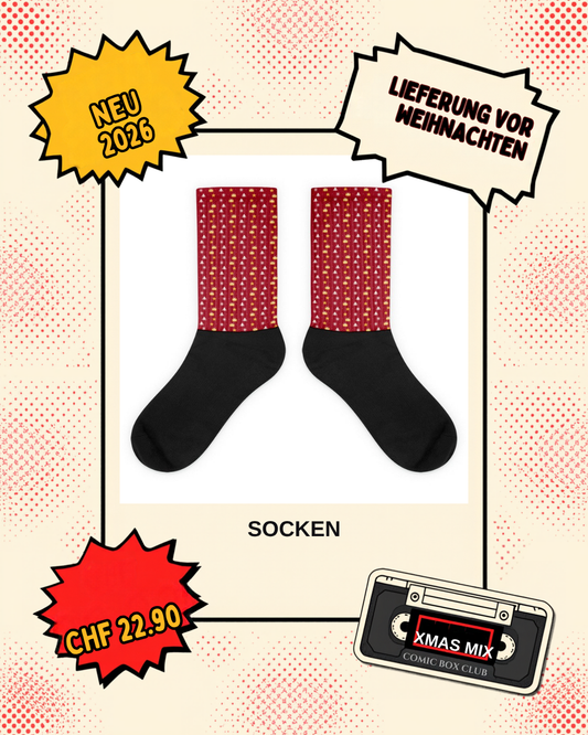 Comic-Produktbild: Socken Pixel-Weihnacht, CHF 22.90