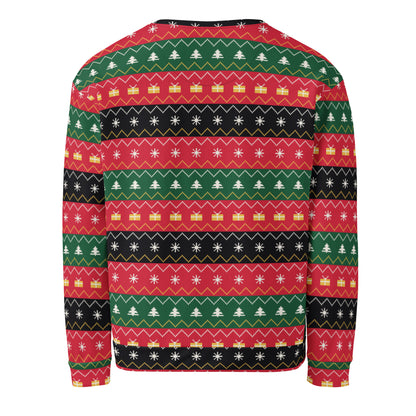Ugly Sweater Pixelstrick, Rückseite mit durchgehendem Pixelmuster