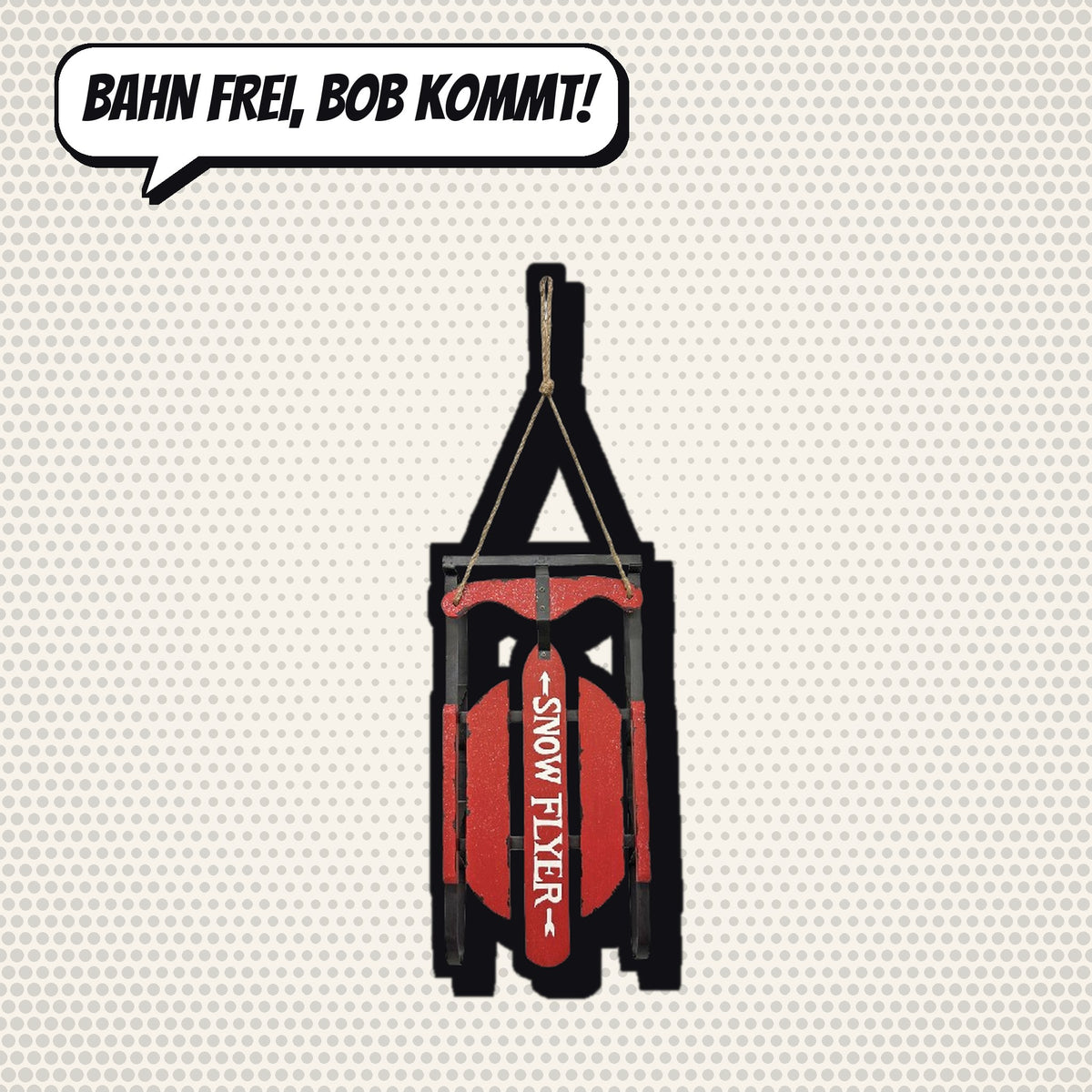Comic-Produktbild: Deko-Hänger Bob-Schlitten, 44 cm, CHF 27.90