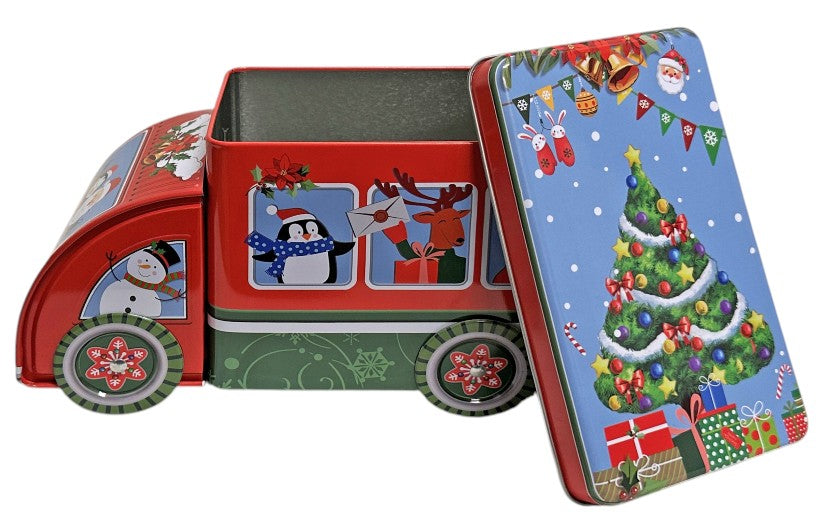 Blechdose in Form eines Weihnachtsautos (Produktfoto 3)