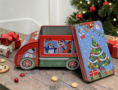 Blechdose in Form eines Weihnachtsautos (Produktfoto 4)