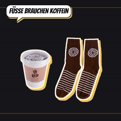 Comic-Produktbild: Socken Kaffee in Geschenkverpackung, 37–42, CHF 12.90