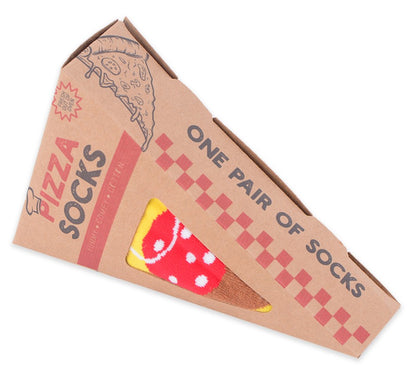 Socken in einer Geschenkverpackung im Pizza-Look (Produktfoto 2)